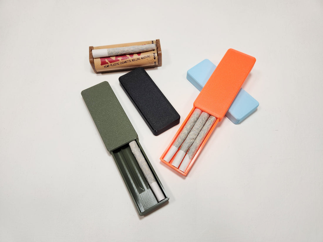 four different slim 3 joint cases featured on a white background